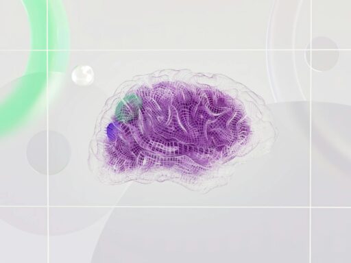 A photo of a digital brain melded with AI landscape where AI algorithms symbolize the seamless integration of AI in domain business growth strategy.