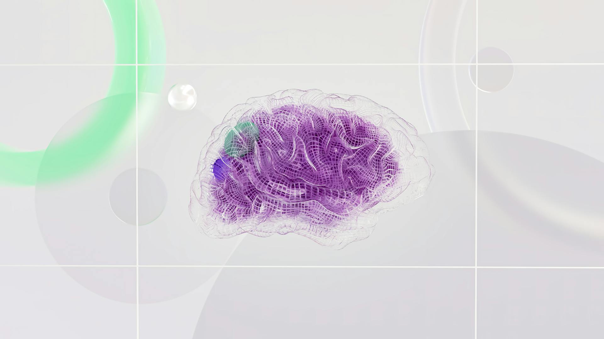 A photo of a digital brain melded with AI landscape where AI algorithms symbolize the seamless integration of AI in domain business growth strategy.