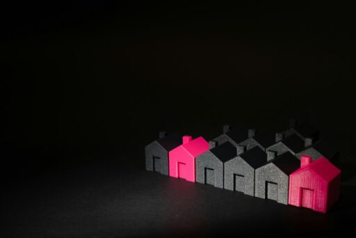 Fintech phot of houses with mortgages