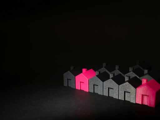 Fintech phot of houses with mortgages