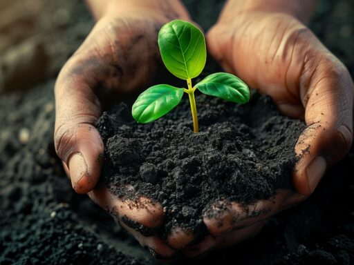 Hands holding a sprouting plant, symbolizing partnerships wanted in the insurance industry, digital marketing, and lead generation for growth and innovation.