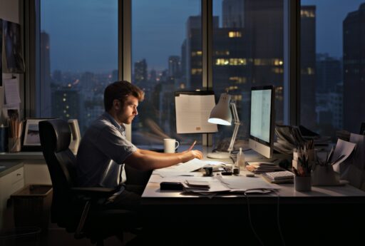 Sales professional engaging with a lead during off-hours to increase close rates.