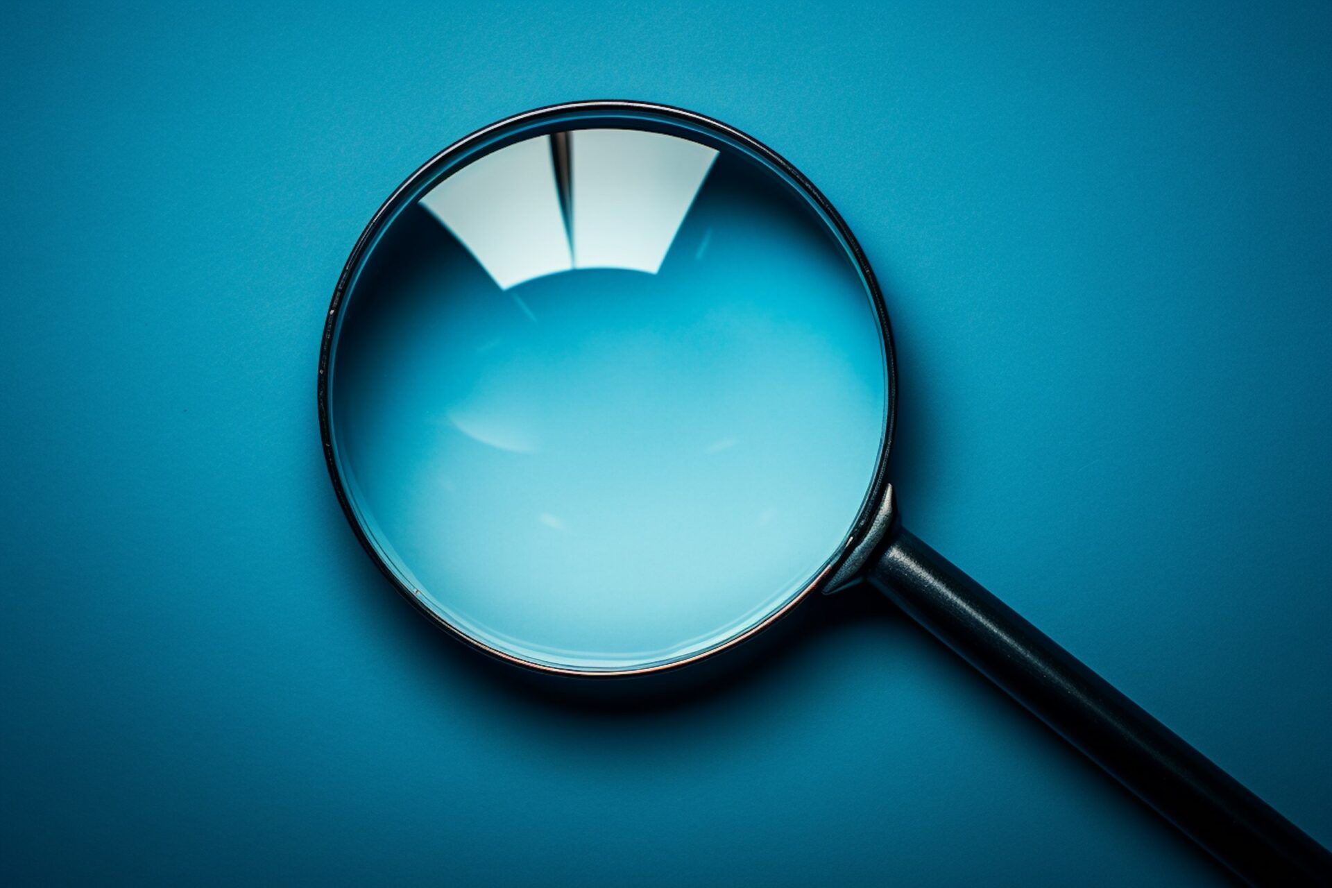 SEO signified by a photo of a magnifying glass representing search